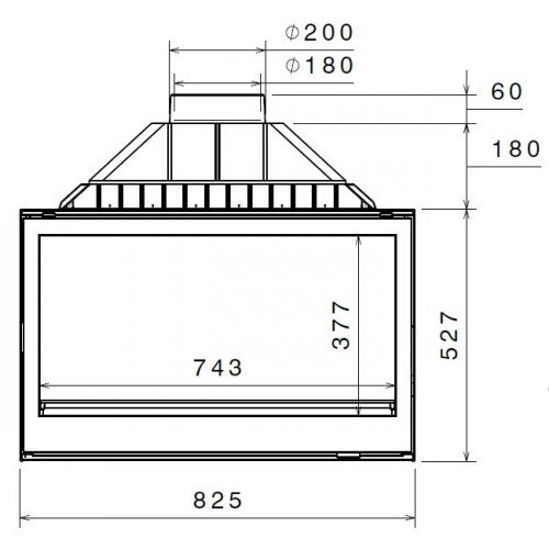 Каминная топка Liseo LCI 9 GDF (двусторонняя) (L9 DF)