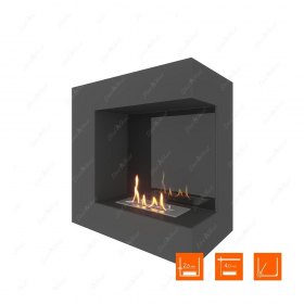 Биокамин угловой SteelHeat GRAND 600 правый (Стемалит)