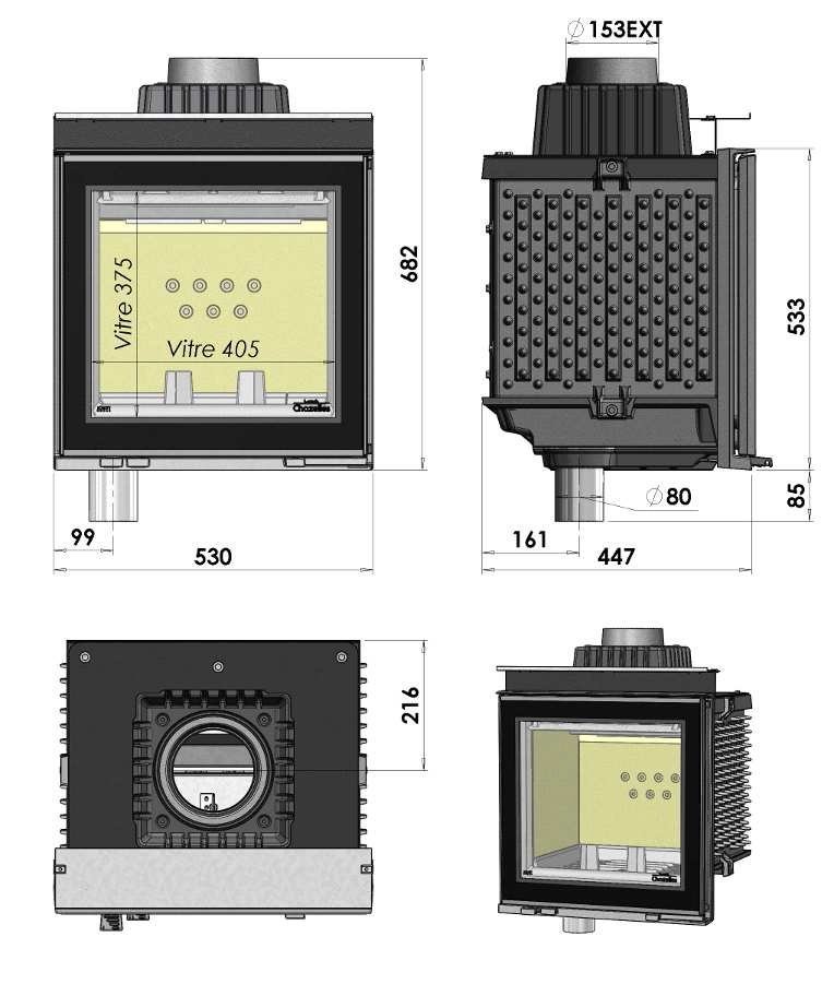 Каминная топка Chazelles HP530 L