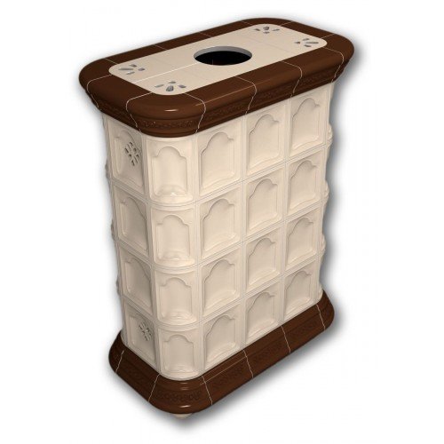 Каминная облицовка КимрПечь Истра центральная Шоколад