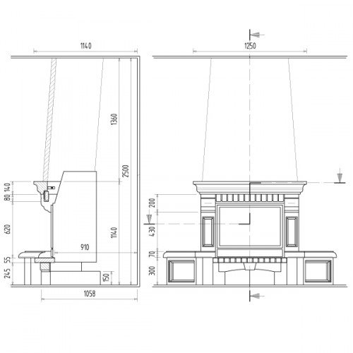 Каминная облицовка Supra Colbert, белая