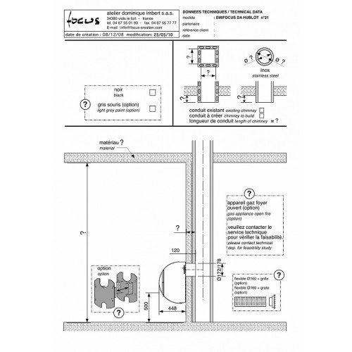 Камин дровяной Focus Emifocus Porthole (с выпуклой стеклянной дверцей)