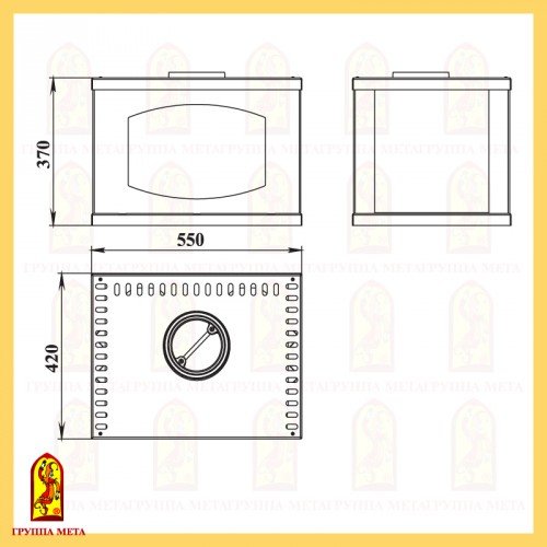 Модуль Мета МВ-01 Теплонакопитель на печь-камин ВАРТА, Варта 3D