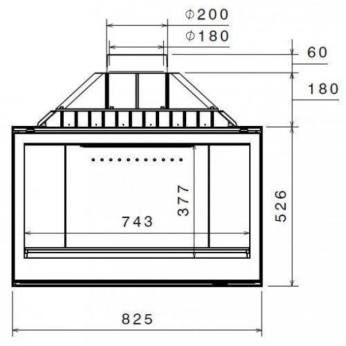 Каминная топка Liseo LCI 9 GFL (стекло слева) (L9 L)