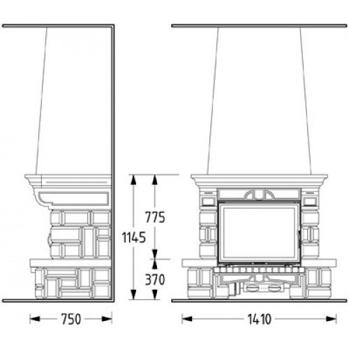 Каминная облицовка Supra Sardane 76
