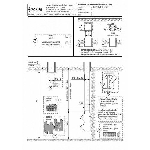 Камин дровяной Focus Emifocus (открытый)