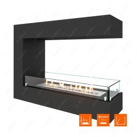 Биокамин торцевой SteelHeat GRAND 900 (Стекло)