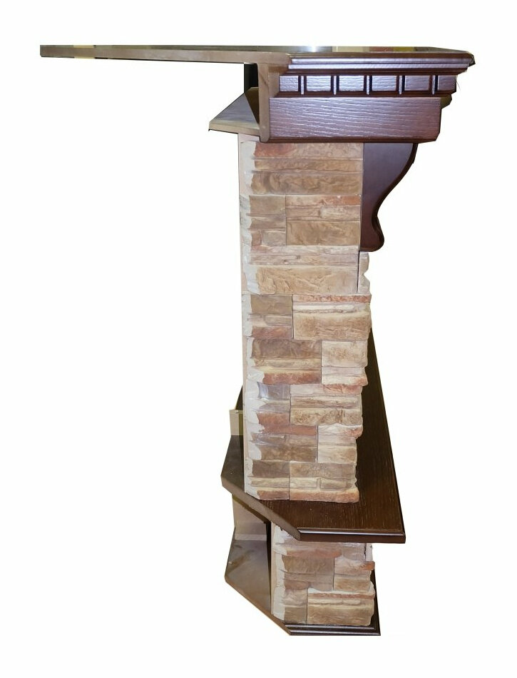 Биокамин Firebird Валенсия угловая, темный дуб