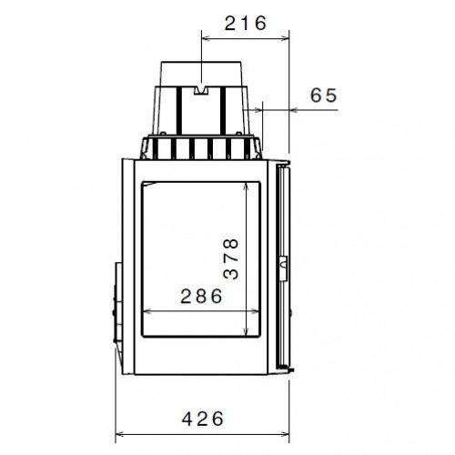 Каминная топка Liseo LCI 9 GFR (стекло справа) (L9 R)