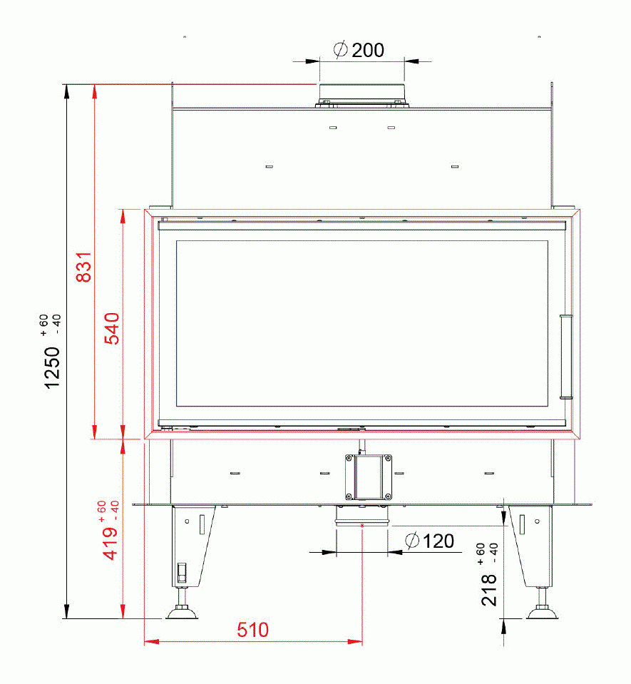 Каминная топка BeF Twin 10 N II