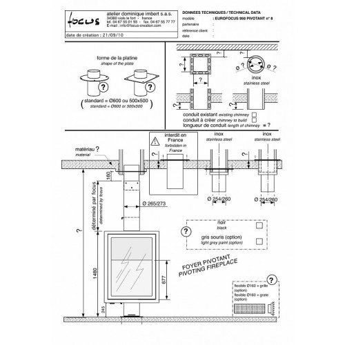 Камин дровяной Focus Eurofocus 951