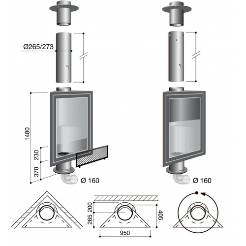 Камин дровяной Focus Eurofocus 951