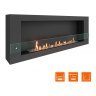 Биокамин SteelHeat WALL LONG 1500 черный (Стекло)