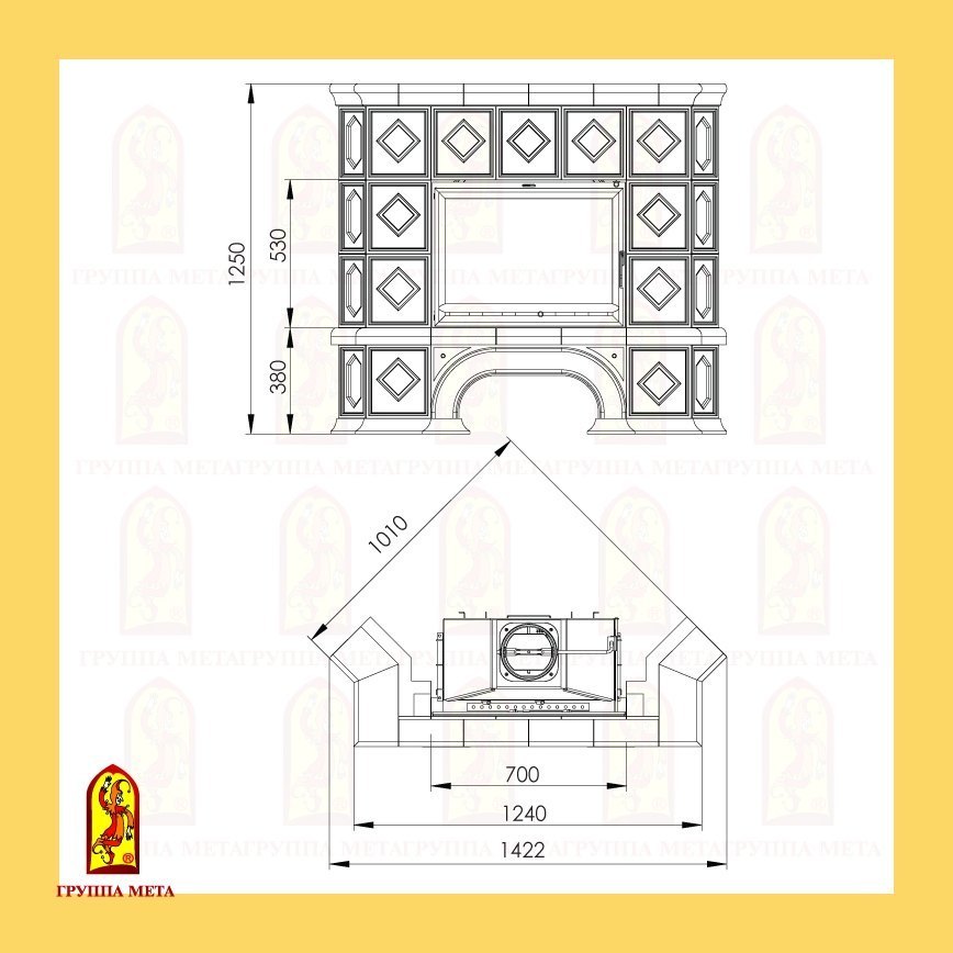 Каминная облицовка Мета Унисон