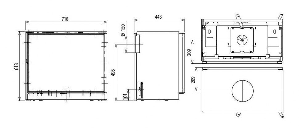 Печь камин Oranier Зива настенная / Ziva