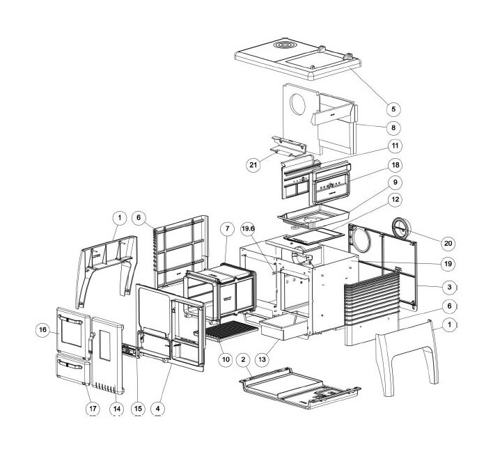 Чугунная печь Brunner Iron Dog 6