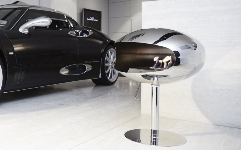 Биокамин Cocoon Fires напольный камин Terra Pedestal Stainless Steel