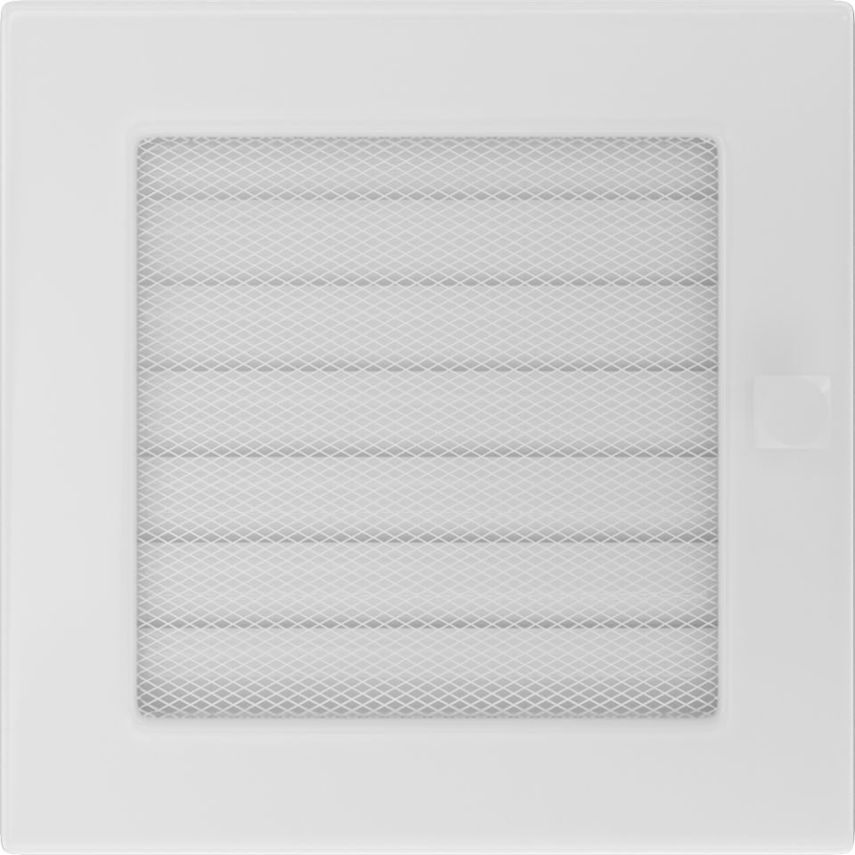 Решетка вентиляционная белая 17х17 с жалюзи