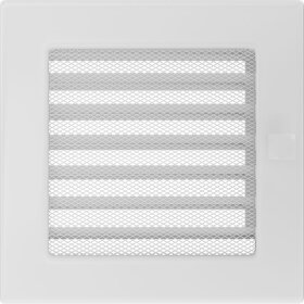 Решетка вентиляционная белая с жалюзи