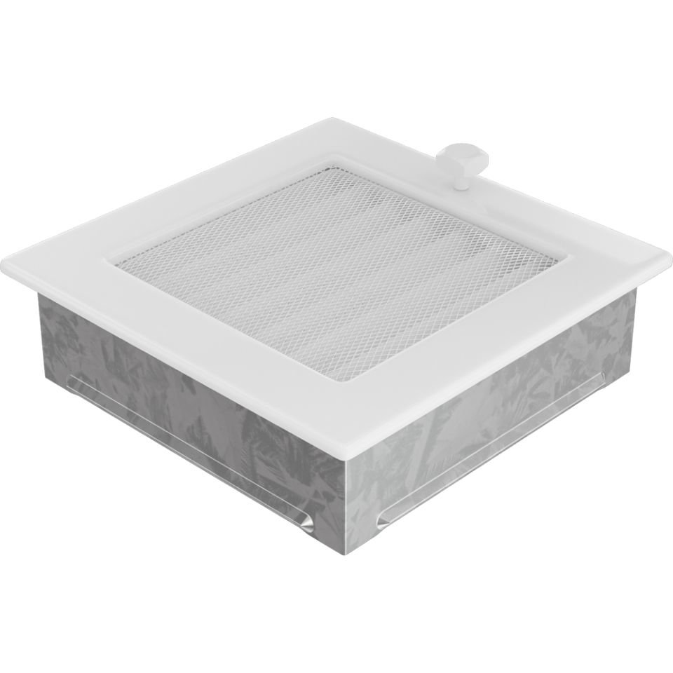 Решетка вентиляционная белая 17х17 с жалюзи