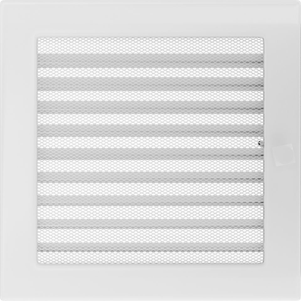 Решетка вентиляционная белая 22х22 с жалюзи