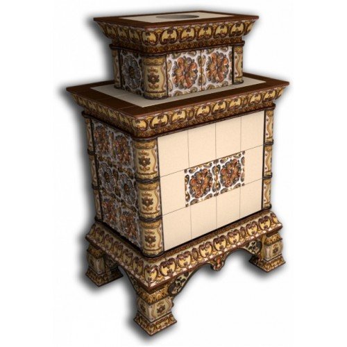 Каминная облицовка КимрПечь Кострома декоративная центральная двухъярусная Октябрь