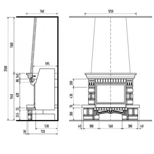 Каминная облицовка Supra Tosca