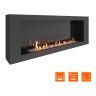 Биокамин SteelHeat WALL LONG 1500 черный (Стемалит)