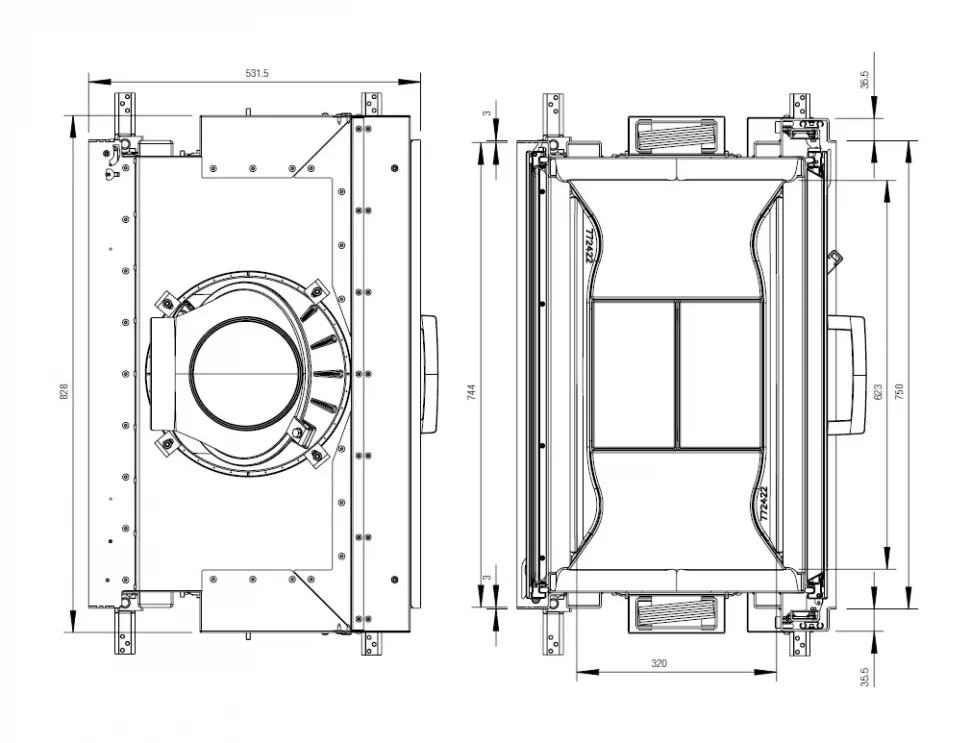 Каминная топка Austroflamm 75х39 S II