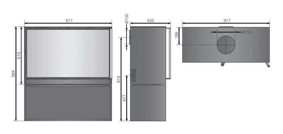 Печь камин Oranier Зива XL с боксом / Ziva XL