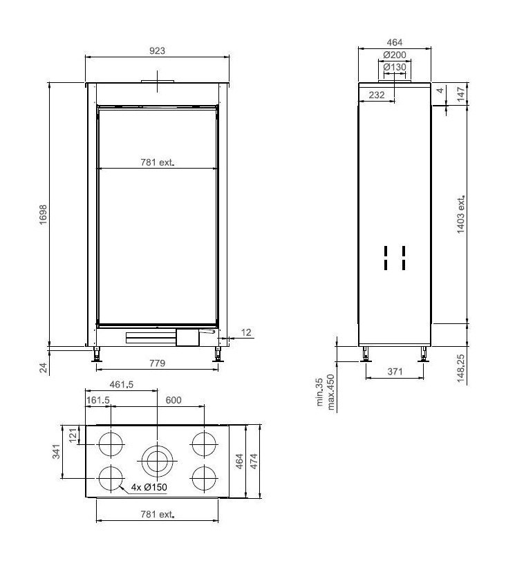 Газовый камин Тру Вижн 850 DVL / True Vision 850 DVL gas