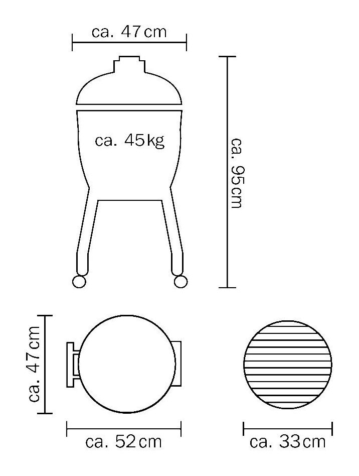 Барбекю-гриль Monolith GRILL Junior (S) с ножками на колесиках