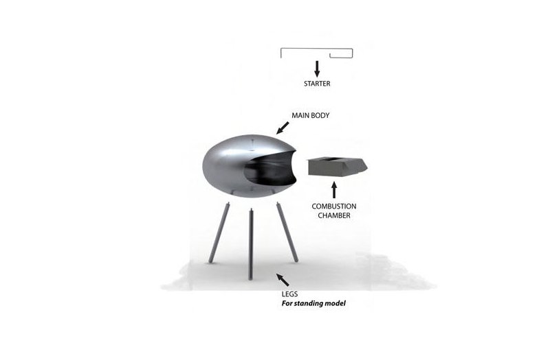 Биокамин Cocoon Fires напольный Terra Black