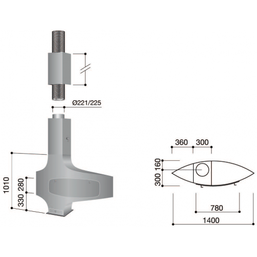 Камин дровяной Focus Heterofocus 1400