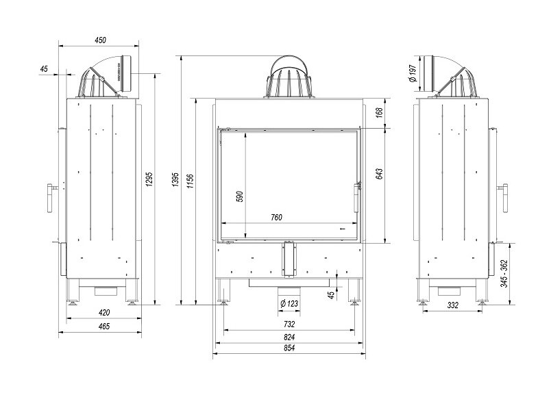 Каминная топка Kratki Lucy 15