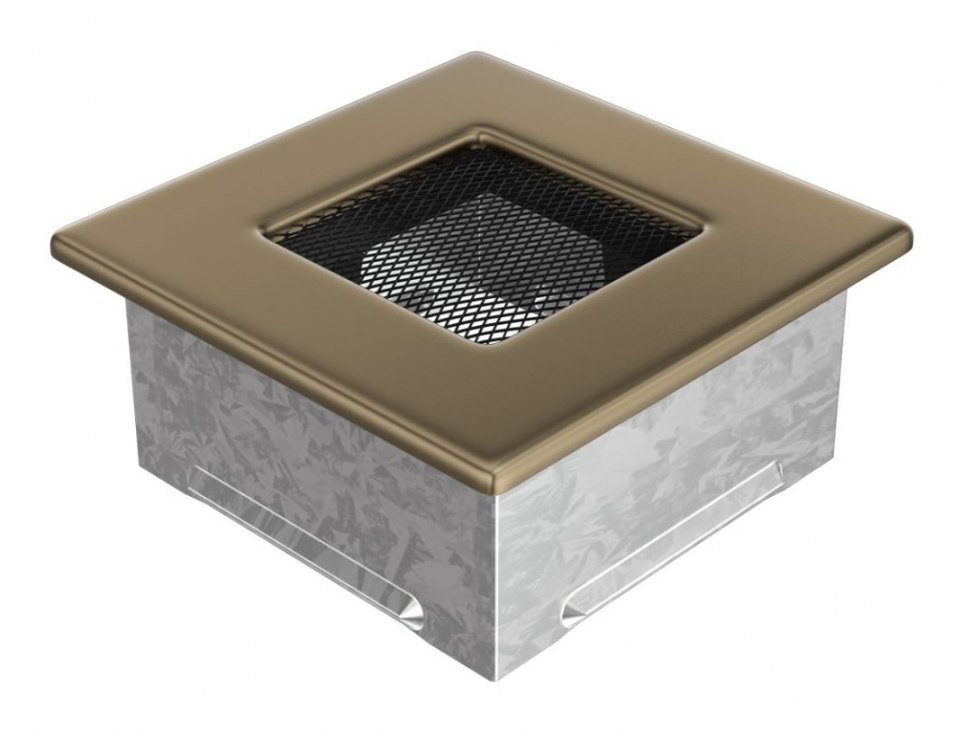 Решетка вентиляционная латунь гальваника 11х11
