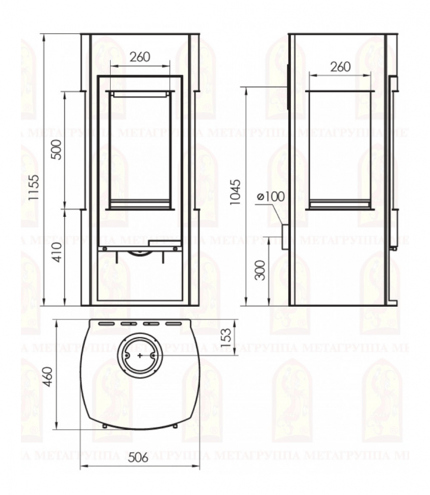 Печь-камин Мета Metafire Неман