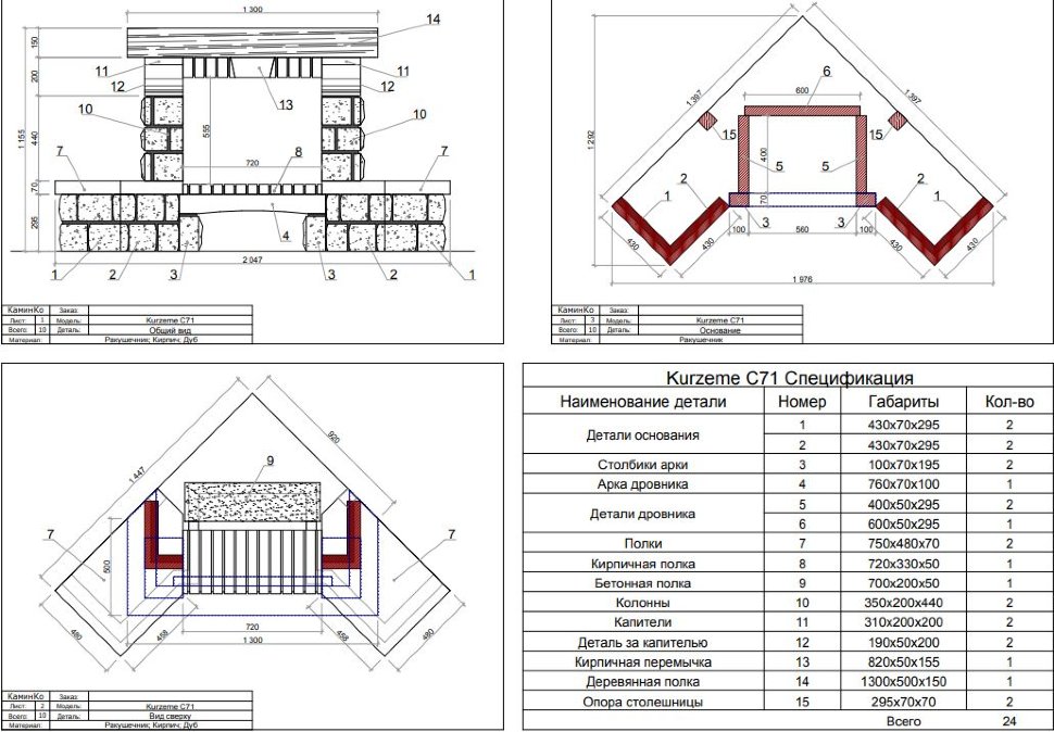 Каминная облицовка Sunhill Kurzeme