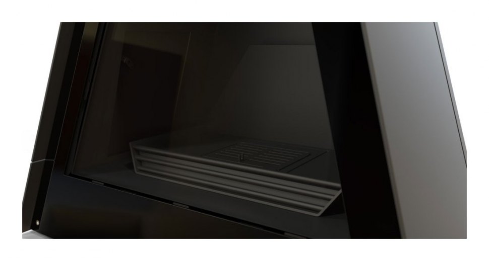 Камин BREDA FRONTAL, труба слева, чёрный (Traforart)