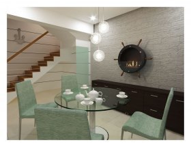 Биокамин Lux Fire Капитан 500Н XS (коричневый)