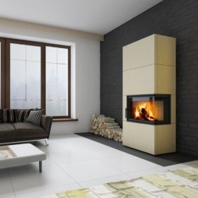 Изразцовая печь-камин Hein Solid R Akum керамика