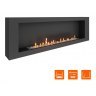 Биокамин SteelHeat WALL LONG 1800 черный (Стандарт)