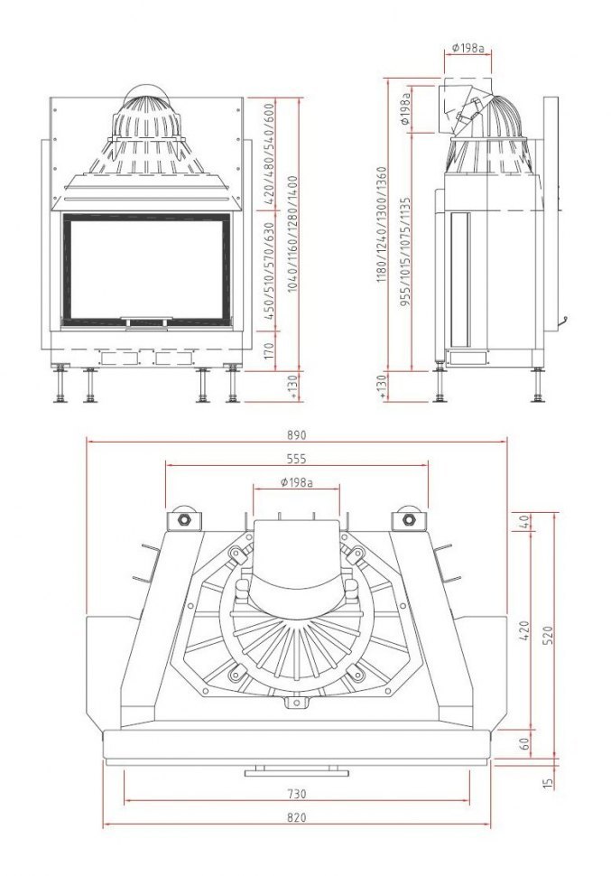 Каминная топка Schmid Lina 7357 h
