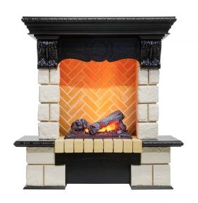 Каминокомплект Pierre Luxe - Венге / Шампань (Высота 975мм) с очагом Cassette 400 NH