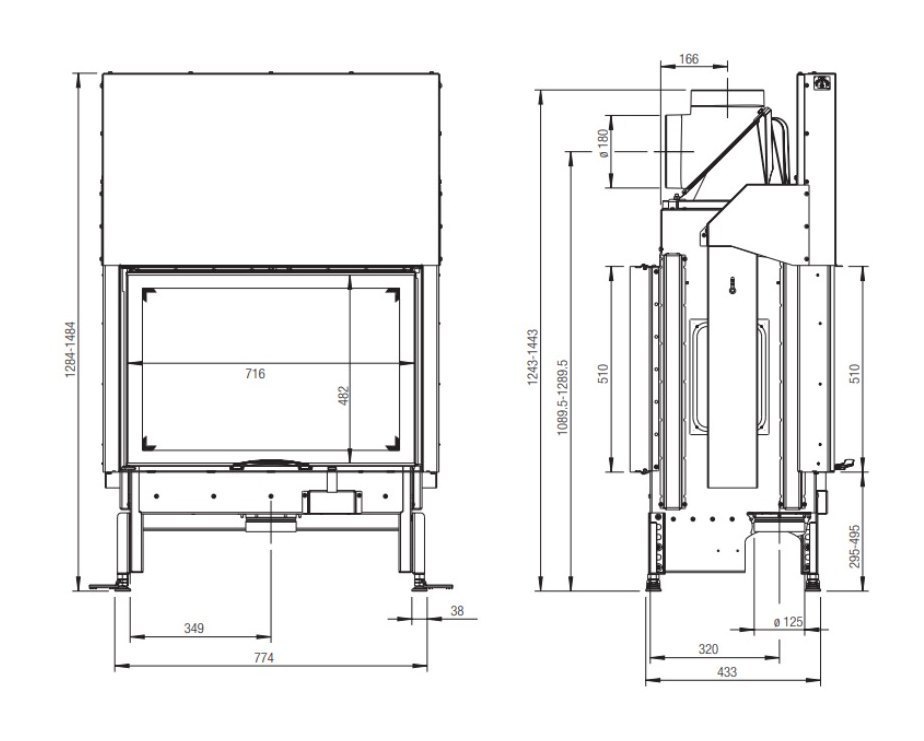 Каминная топка Austroflamm 75х51 S II