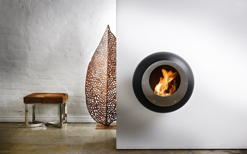 Биокамин Cocoon Fires настенный Vellum Black
