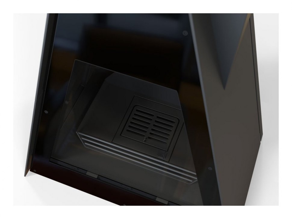 Камин BREDA FRONTAL, труба справа, чёрный (Traforart)