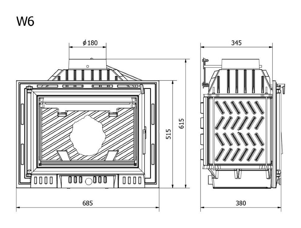 Каминная топка Kaw-Met W6