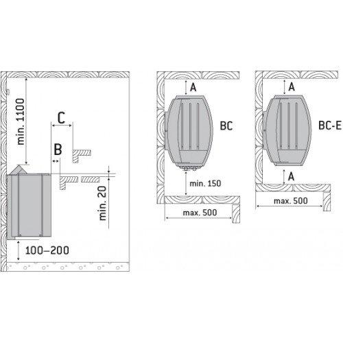 Электрическая печь для сауны Harvia Vega BC80E (под выносной пульт)