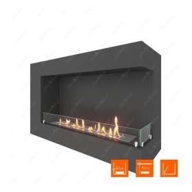 Биокамин угловой SteelHeat GRAND 900 правый (Стекло)